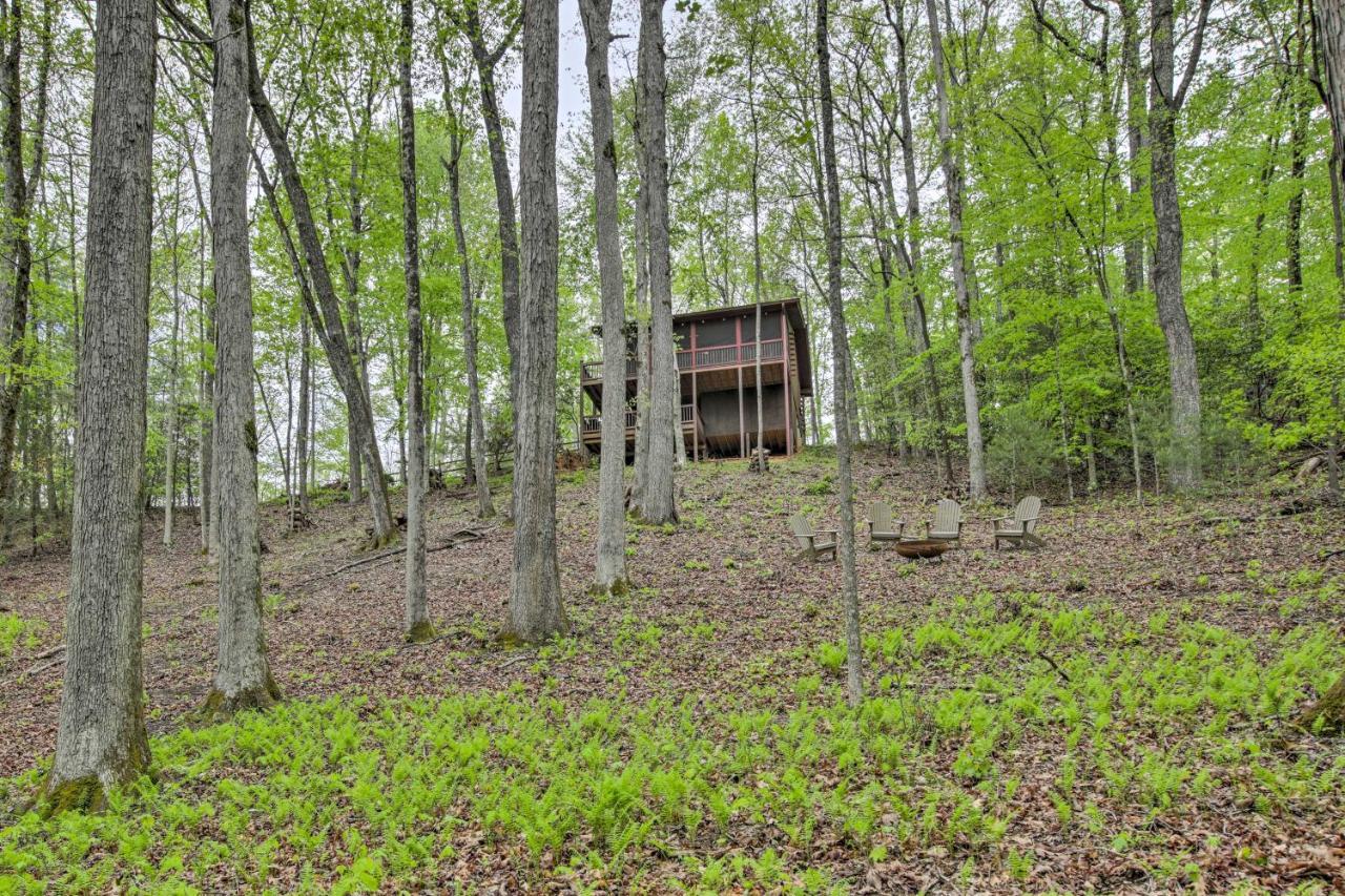 Peaceful Blue Ridge Cabin With Decks And Fire Pit エクステリア 写真